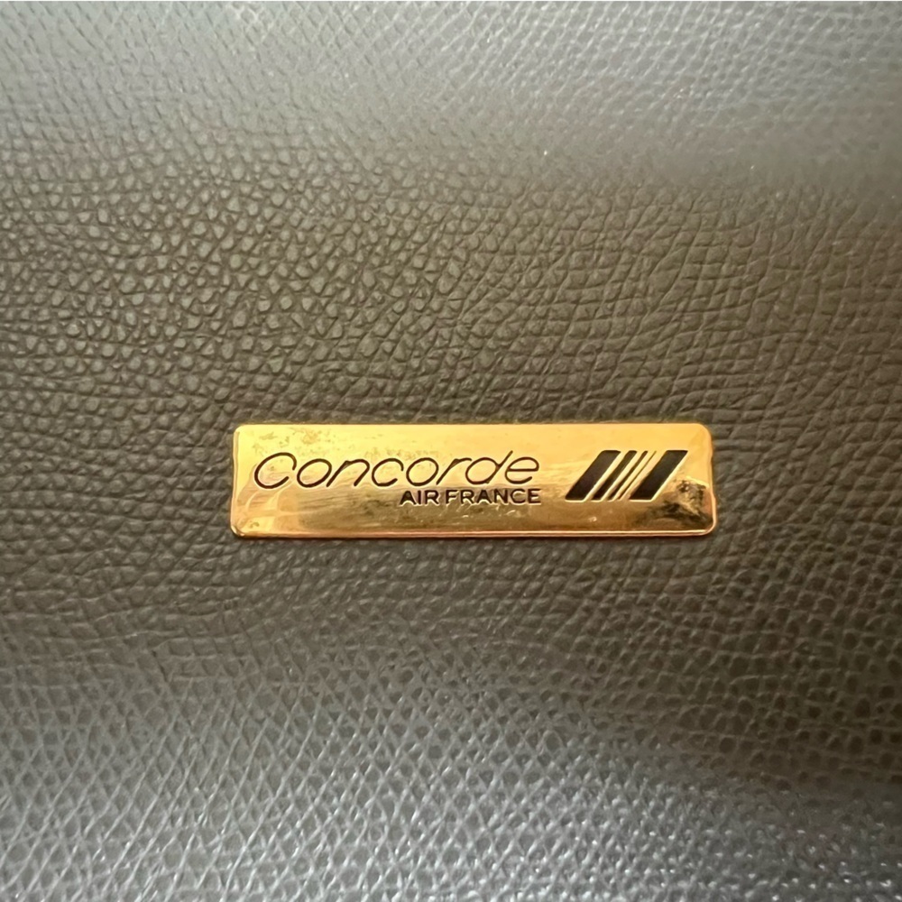 Air‎ France Airlines Concorde Leather Document Portfolio, grey